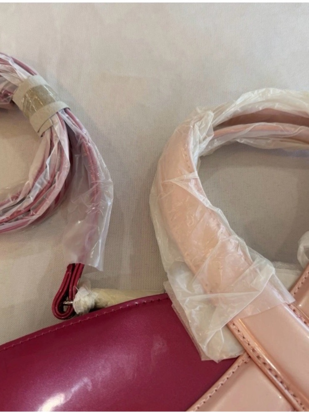 NWT Beijo “Pinky Promise” Fuschia & Petal Pink Women’s Purse With Dust Bag - Picture 4 of 11
